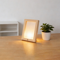 Lampe de Projection 3D RGB Moderne en Bois de Hêtre – Éclairage d'Ambiance Multicolore Blanc Chaud 5V Écologique pour la Maison