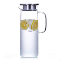 Vente en gros de pichet à eau/boissons/boisson en verre borosilicaté pichet résistant à la chaleur pot d'eau froide