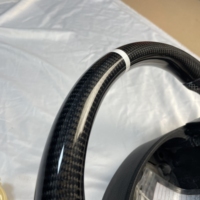 Volant de direction en cuir et fibre de carbone véritable personnalisé pour VW Volkswagen Golf 5 Jetta Mk5 GTI R32 EOS Passat B6 Bora