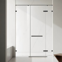 8mm helder glazen douchewand met draaipunt, aluminium frame, douche-scheidingswand voor thuis, badkameromkasting