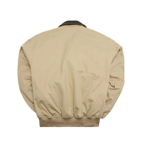 Blouson universitaire personnalisé vintage surdimensionné coupe bomber coupe-vent en polyester/coton zippé pour homme avec logo frontal