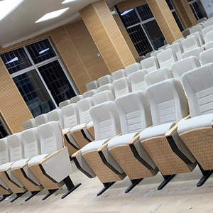 เก้าอี้หอประชุมมานวาเอ็กซ์โป รุ่น HB661 สีเหลืองบีช พร้อมพนักพิงและราวจับ สำหรับโรงเรียนและโรงพยาบาล - Product Image 3