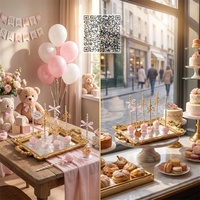 Décoration de table sur le thème du carrousel : Gâteau artificiel de luxe pour simulation de dessert, accessoire de merchandising visuel et décoration d'intérieur
