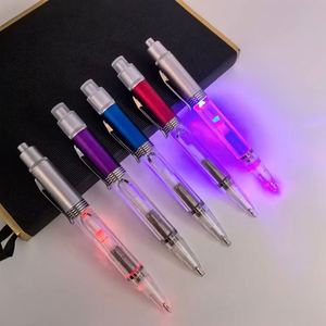 High Quality Promotional Gift Colorful Blue Red <b>Green</b> LED Light Ballpoint <b>Pens</b> With Custom Logo Print - Product Image 1