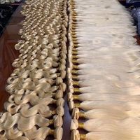 Vente en gros de mèches de cheveux 613 vierges russes, fournisseur de cheveux alignés à cuticule vierge brute, Extension de cheveux humains 613 blonds 100% 613