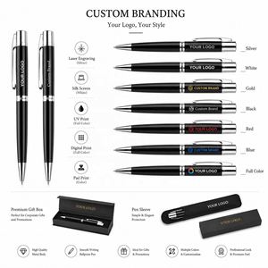 Bolígrafo de Metal con Logotipo Personalizado, Bolígrafo de Regalo Ejecutivo de Lujo, Mecanismo Giratorio, Artículos de Papelería de Oficina - Product Image 4