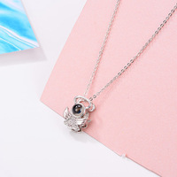 Collar de piedra natal de Ángel chapado en oro de 18K para niñas, niños, mujeres, Zirconia cúbica, Ala de Ángel, piedra natal, colgante de corazón, colgante de boda