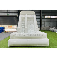 Nouvelle conception de toboggan gonflable commercial en PVC blanc pour l'extérieur, toboggan gonflable sec pour enfants et adultes