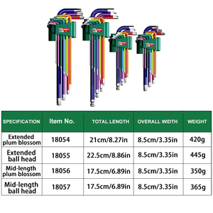Bộ chìa lục giác từ tính đầu dẹt cấp công nghiệp, cờ lê lục giác dùng cho nhà ở, gara, hệ thống đo lường hệ mét - Product Image 6