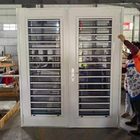 Fenêtres à persiennes en verre réglables en hauteur, cadre en aluminium, ventilation extérieure
