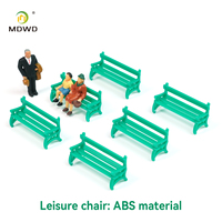 Banc de parc miniature en plastique ABS à l'échelle 1:87 pour maquette de train, diorama ferroviaire