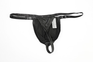 CELINNE Sexy Men <strong>Leather</strong> Thong Underwear Low Waist Soft Breathable Lightweight Stylish G <strong>String</strong> <strong>Men'S</strong> Briefs - Product Image 6