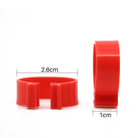 Ferme avicole 20mm coloré en plastique volaille poulet oiseau jambe anneaux canard poulet caoutchouc pied anneau sans numéros