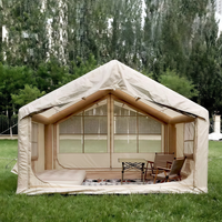 Grande tente gonflable automatique d'extérieur 12 mètres, 4 saisons, 6-8 personnes, imperméable en PVC Oxford, une chambre, avec lucarne, pour la famille