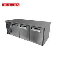 Congélateur-réfrigérateur de table double température en acier inoxydable pour cuisine professionnelle, grande capacité, équipement de réfrigération