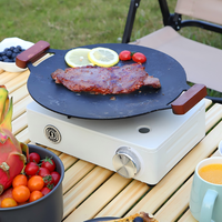 Réchaud de camping portable AZ06 coupe-vent, nouveau modèle 2025, brûleur à gaz butane avec allumage piézo, 4000W haute puissance pour barbecue en plein air, pique-nique