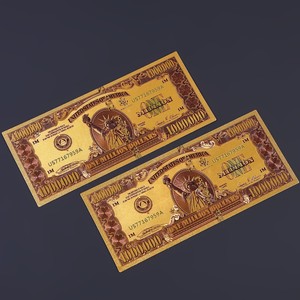 Collection de billets de banque en plastique de 1 000 000 $ Statue de la Liberté, cadeau de mariage, dorure à chaud 24 carats - Product Image 4