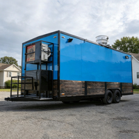 Remorque alimentaire rétro entièrement équipée, cuisine mobile BBQ, camion de restauration remorquable, remorque de concession pour la restauration de rue