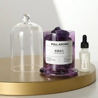 Ensemble d'aromathérapie en cristal parfumé personnalisé, diffuseur en améthyste de qualité supérieure, récipient en verre violet pour cadeau de mariage ou de fête