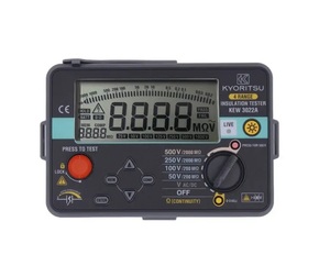 Testeur de résistance d'isolement numérique haute tension Kyoritsu Kew3022A, testeur de continuité, plage 50/100/250/500V, capacité 2000M Ohm - Product Image 3
