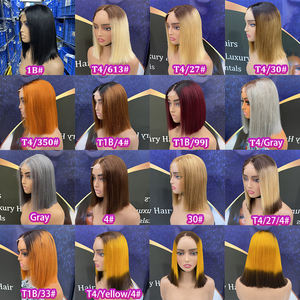 Precio barato Venta caliente hueso recto Bob pelucas brasileñas pelucas frontales de cabello humano doble dibujado transparente HD peluca con malla frontal completa - Product Image 4