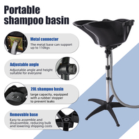 Mobilier de salon moderne-Nouveau bassin de shampooing portable chaud 4 couleurs pratique pour un usage domestique Lavage des cheveux évier chaises de shampooing en plastique