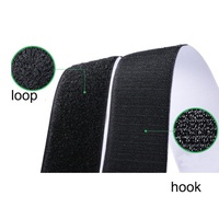 Bande d'étanchéité autocollante écologique à boucles auto-agrippantes haute élasticité pour portes et fenêtres, en polyester/nylon, prix usine, vente chaude