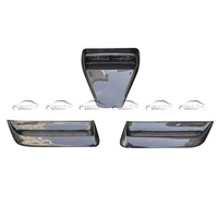 OLOTDI Mitsubishi Lancer EVO X 10th Evolution 2008-2009 Cubierta de Ventilación Delantera Estilo H2 de Fibra de Carbono Nueva en Negro Carbón