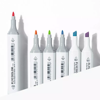 Stylo permanent à double pointe de 6 mm pour dessin de lignes fines, en plastique de couleur personnalisée, 216 couleurs, ensemble de marqueurs à l'alcool pour le papier