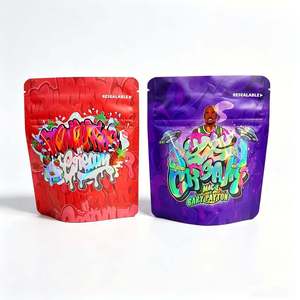 Sachet personnalisé anti-ouverture enfant avec fermeture éclair CR, opaque, anti-odeur, à fond plat, en matériau de qualité alimentaire, idéal pour les bonbons gélifiés (fabrication usine) - Product Image 3