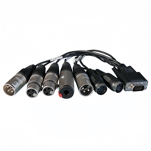 RME Golden Plated Analog Breakout Cable Optical Fiber 4K Balanced B09632XLRMKH 15-Pin D-Sub 4x XLR 2x MIDI 1x Phones PVC Pure - Product Image 3