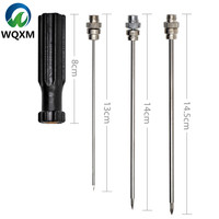 Aiguille de seringue vétérinaire en acier inoxydable à trois fonctions pour ferme d'élevage, aiguille de dégonflement pour bovins et moutons, aiguille d'évacuation du rumen pour taureau