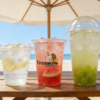 Gobelets en plastique transparent PP/PLA/PET personnalisés avec couvercles, logo personnalisé, 16 oz, écologiques, jetables, pour boissons, thé au lait, imprimés pour événements et fêtes