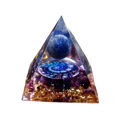 Venda direta de fábrica de ogan bola de energia natural de cascalho cristal triângulo reiki <span class=keywords><strong>pirâmide</strong></span> bela decoração de casa presentes