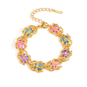Pulsera de Acero Inoxidable Estilo Verano JY Fashion, Estilo Océano, Multielementos, Concha, Estrella, Forma de Corazón - Product Image 5