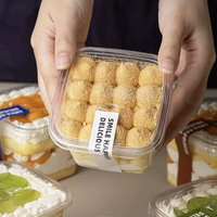 Nouvelle vente en gros directe d'usine 2026 – Gobelets en plastique PS transparents jetables de haute qualité pour desserts, forme carrée/rectangulaire, logo personnalisé