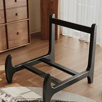 Fauteuil de salon moderne de luxe nordique en velours rembourré avec accoudoirs en bois massif, éponge blanche, pour la détente dans le salon, la chambre ou la salle de séjour