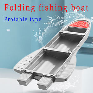 Bateau de pêche pliable portable de petite taille en PE, nouveau matériau 2025, monté sur véhicule, avec moteur hors-bord, à vendre - Product Image 1