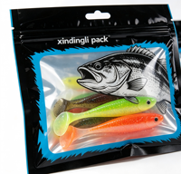 Pochettes personnalisées pour leurres de pêche |   Emballage sur mesure pour leurres souples en plastique