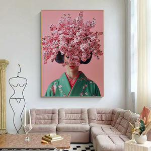 Peinture sur toile <span class=keywords><strong>japonaise</strong></span> pour décoration d'intérieur, affiche d'art pour femme élégante, tenture murale - Product Image 3