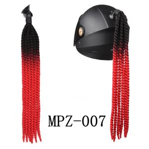 Peruca de Rabo de Cavalo SLKE para Motocicleta e Motocross, Durável, Estilosa, com Trança Torcida e Decoração para Capacete - Product Image 2