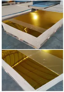 4*8 Feet Đôi Bên Hai Cách Uốn Mảnh Vàng 0.8Mm, 11Mm 2Mm, 3Mm Acrylic Plexiglass Gương Tấm Để Trang Trí