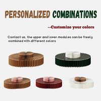 Présentoir en papier nid d'abeille à 2 niveaux, pliable, pour le rangement de bureau, idéal pour les desserts, les bijoux et les produits