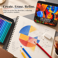 Kit de Dessin et de Peinture Professionnel pour Artistes – Crayons de Couleur et Fournitures Artistiques – Modèle Personnalisé LT73415