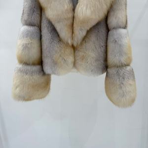 Expédition rapide, veste courte, fourrure de renard <span class=keywords><strong>imitation</strong></span> peau entière, tendance, pour femmes - Product Image 3