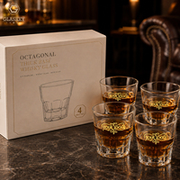 150ml octogonal fond épais verre à whisky KTV Barware verre à bière résistant à la chaleur verser sur tasse à café