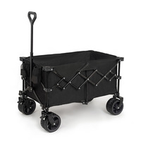 Chariot pliable multifonctionnel en acier à haute teneur en carbone avec roues pivotantes pour le stockage, la vente ambulante, le camping, les courses, polyvalent