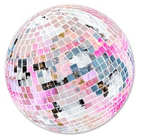 Boule Disco Miroir Suspendue en Verre Argenté, Décoration de Noël, Décoration de Noël, 2cm-100cm