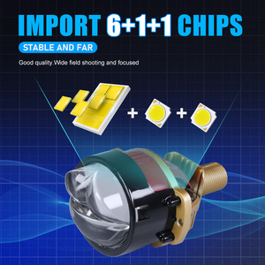 Universal 1,8 2,5 3,0 pulgadas Bi Led proyector lente coche antiniebla bi LED láser proyector lente RHD/LHD 12V 6000K Dual láser biled Len - Product Image 2