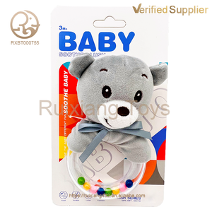 High Quality Stuffed Bear Baby Rattle <strong>Plush</strong> <strong>Toys</strong> Cute Animal Shaped Soft Plastic <strong>Toys</strong> for Play Baby Education <strong>Cheap</strong> Price - Product Image 2